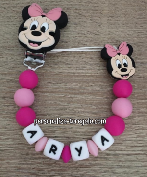 Chupetero Minnie Rosa Claro