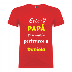 Camiseta Este papá tan molón pertenece a + Nombre