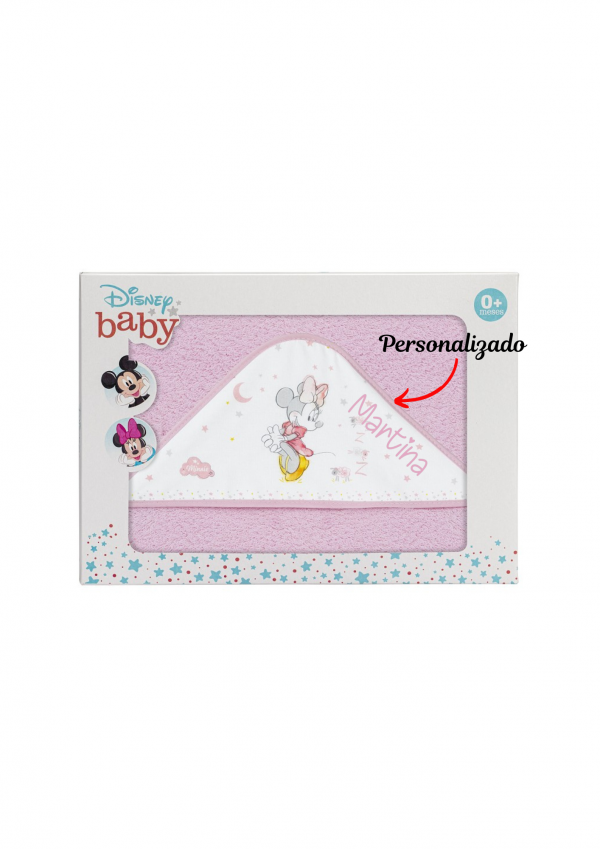 Capa de baño rosa Minnie + Nombre - Imagen 5