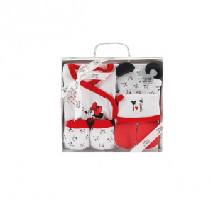 Set 5 piezas primera puesta Minnie rojo + Nombre