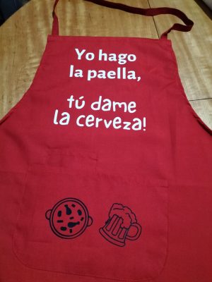 Delantal Yo hago la paella, tú dame la cerveza!
