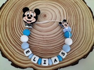 Chupetero Mickey Azul bebé