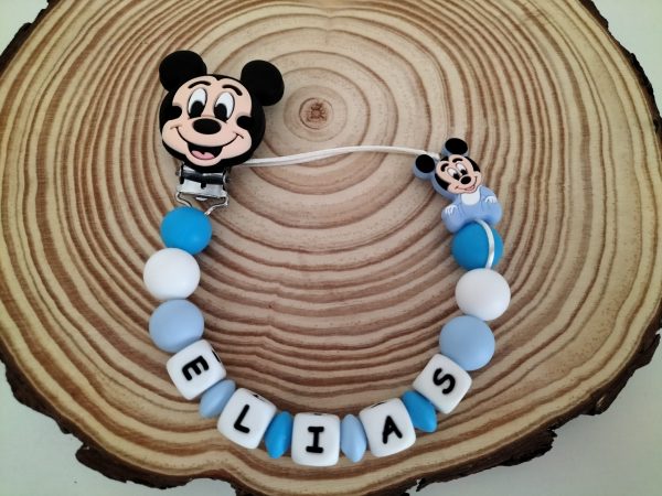 Chupetero Mickey Azul bebé