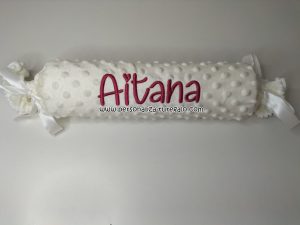 Cojín Caramelo Antivuelco Beige + Nombre Bordado