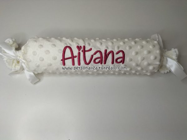 Cojín Caramelo Antivuelco Beige + Nombre Bordado