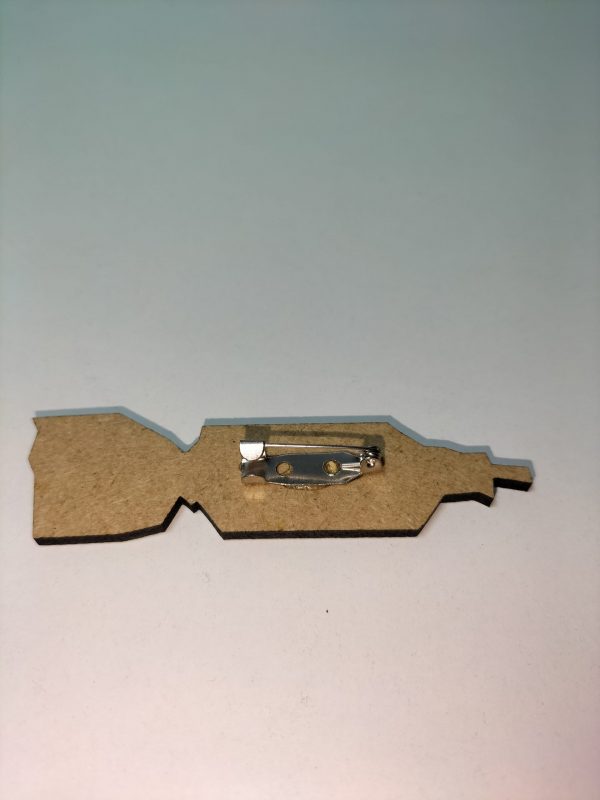 Pin/Broche con alfiler fallero madera petardo - Imagen 2