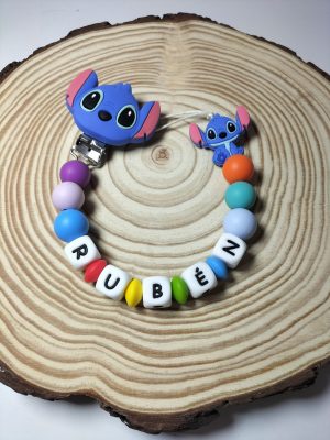Chupetero Stitch Azul