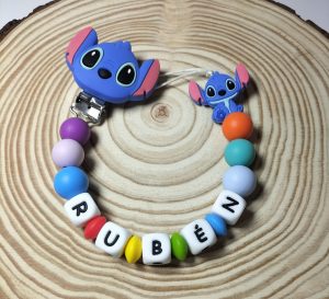 Chupetero Stitch Azul
