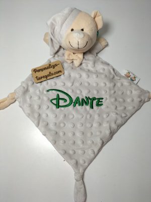 Doudou Osito Gris Claro + Bordado