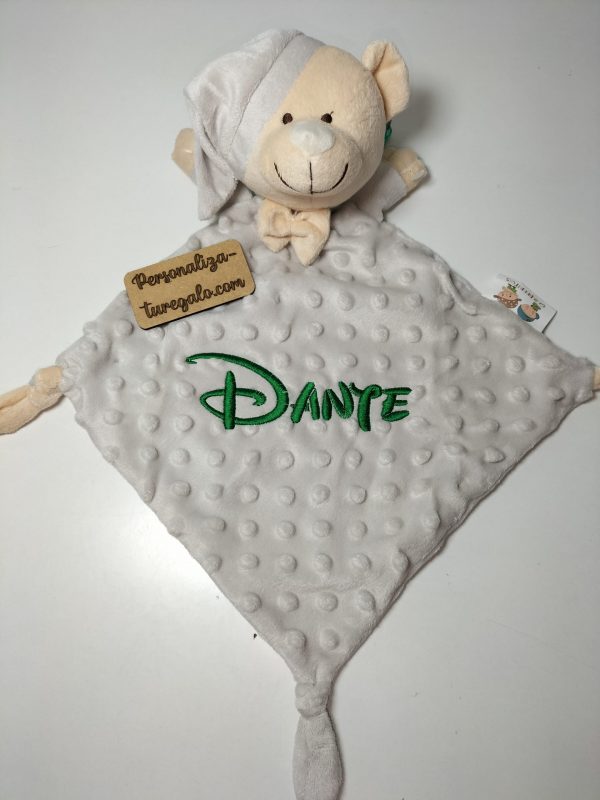 Doudou Osito Gris Claro + Bordado