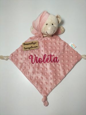 Doudou Osito Rosa Maquillaje + bordado