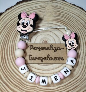 Chupetero Minnie Rosa Palo