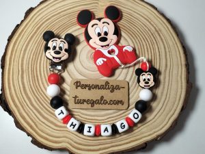 Chupetero + Mordedor Mickey Rojo