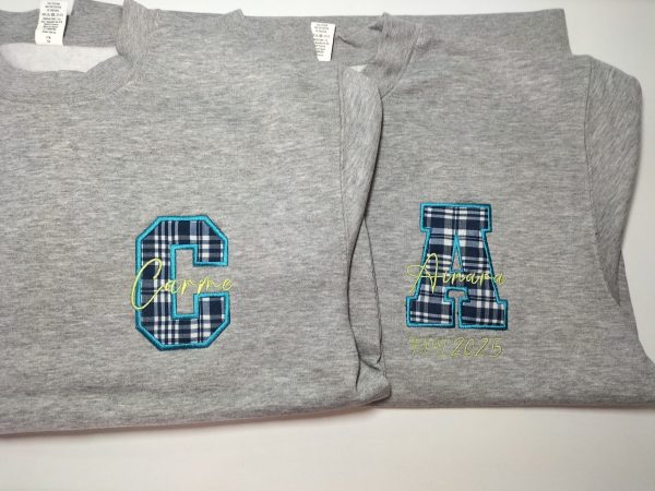 Sudadera CAPUCHA Inicial Fallera de Cuadros - Imagen 5