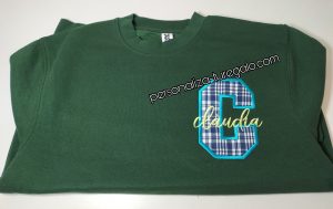 Sudadera CAPUCHA Inicial Fallera de Cuadros
