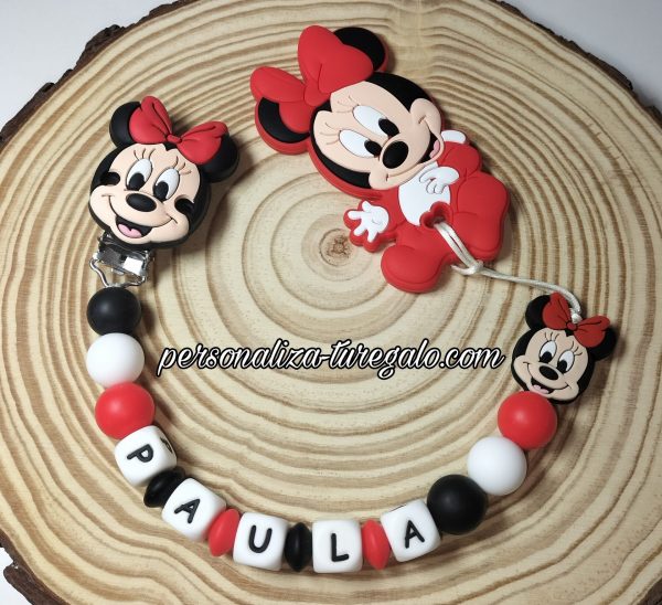 Chupetero + Mordedor Minnie Rojo