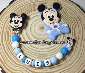 Chupetero + Mordedor Mickey Azul