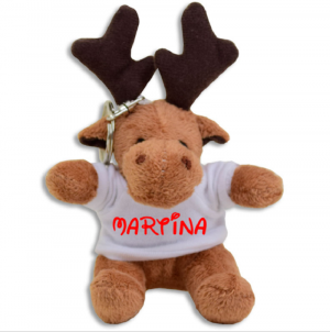 Peluche llavero reno de navidad personalizado con nombre