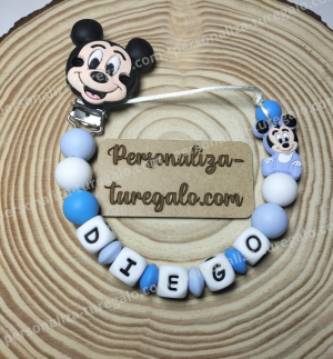 Chupetero Mickey Azul bebé