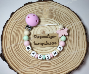 Chupetero Mariposa Rosa