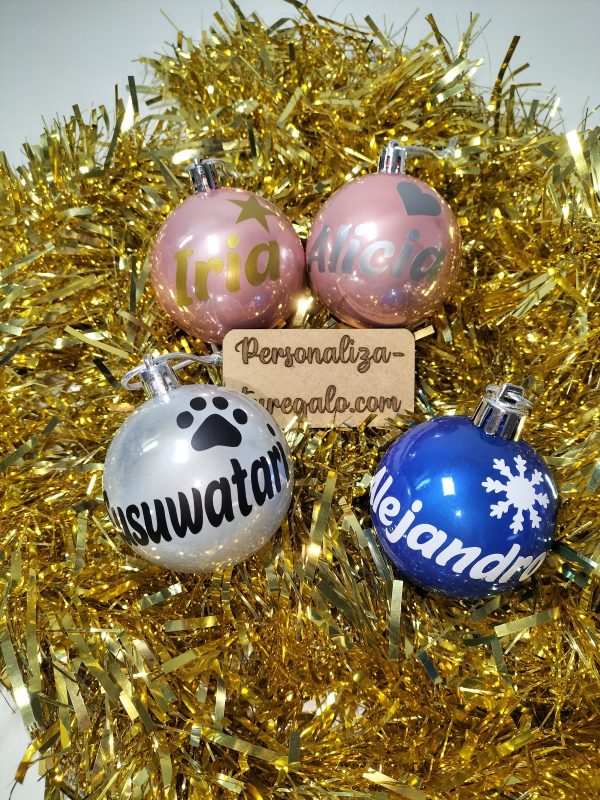 Bola navidad con nombre y dibujo - Imagen 3