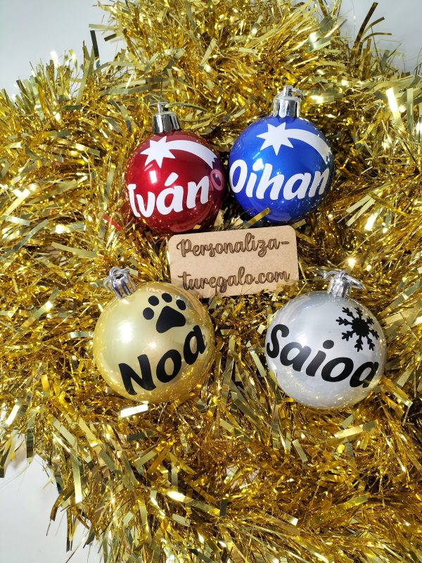 Bola navidad con nombre y dibujo - Imagen 2