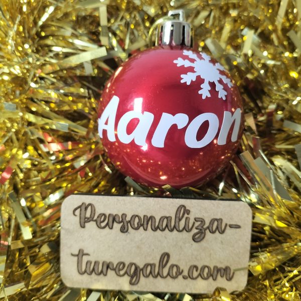 Bola navidad con nombre y dibujo