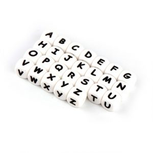 Letras de silicona para chupetero