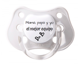 Chupete Mamá, papá y yo el mejor equipo