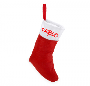 Calcetín de navidad personalizado con nombre