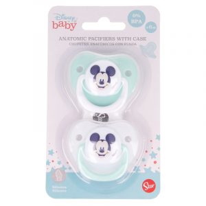 Pack 2 chupetes Mickey Mousse