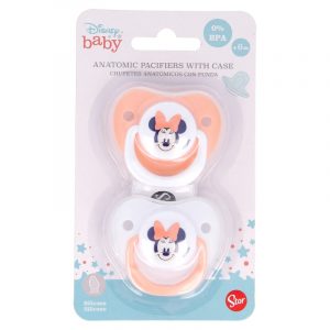Pack 2 chupetes Minnie Mousse