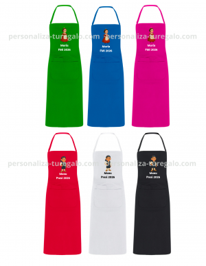 Delantal personalizado fallera/o + texto