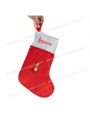 Calcetín de navidad personalizado con nombre + fallero/a