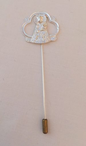 Aguja banda virgen redonda plateada