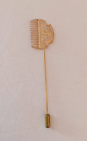 Aguja banda peineta bronce