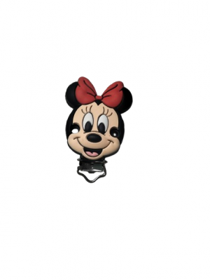 Pinza Silicona Minnie Roja