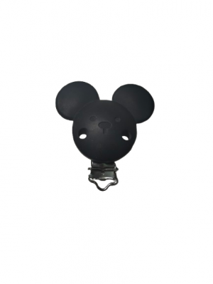 Pinza Silicona Ratón Negro